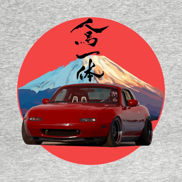 Red Mazda Miata/MX-5 - Mount Fuji Jinba Ittai Roadster Life by mudfleap